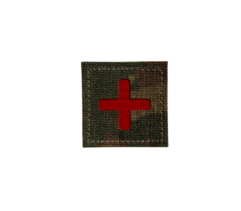 Small Black and Red Medical Tactical Patch 
