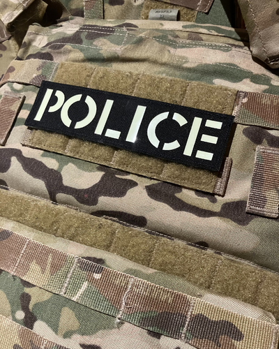 Police Patch - Black Cordura - Glow in the Dark Lettering – Scif Medical