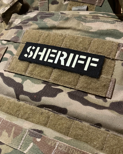 Sheriff Patch - Black Cordura - Glow in the Dark Lettering