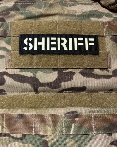 Sheriff Patch - Black Cordura - Glow in the Dark Lettering