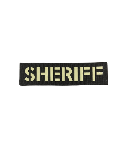 Sheriff Patch - Black Cordura - Glow in the Dark Lettering