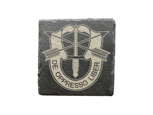 Special Forces Crest Slate Coaster - Round/Square - 4" Diameter