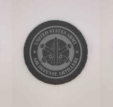 U.S. Army Air Defense Artillery Slate Coasters - Round/Square - 4 Inch Diameter