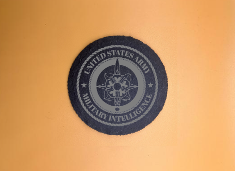 U.S. Army Military Intelligence Slate Coasters - Round/Square - 4 Inch Diameter